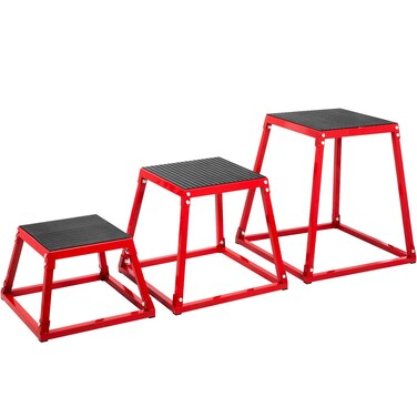 VEVOR Popsport Popsport Plyometric Platform Box Set Fitness Exercise Jump Box Step Plyometric Box Jump for Exercise Fit Training Set of 12 18 24