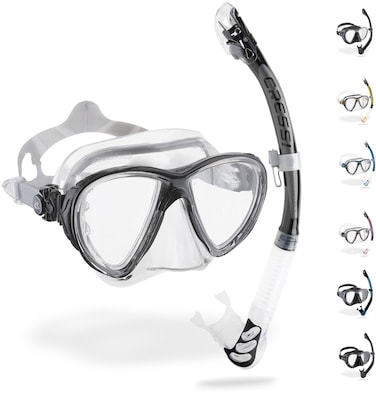 Cressi Big Eyes Evolution Mask  Alpha Ultra Dry Snorkel  Dive Combo Set One Size Multicolor Adult Unisex