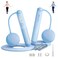 Digital Jump Rope with Calorie Counter Weighted Jumping Rope 2 In 1 with Large Cordless Jump Ball and Adjustable Steel Rope for Women Fitness Indoor and Outdoor
