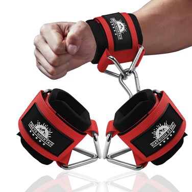 Lights Mountain Adjustable Wrist Cuffs Neoprene Padded Straps for Cable Machines Strength Training Equipment