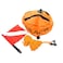 Palantic Scuba Diving Spearfishing Nylon Ball Shape Float with Dive Flag