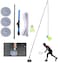 TSTSM Elastic Badminton Trainer Set Badminton Training Device Portable Solo Equipment Practice Training Aid Badminton Single Player Rebound Practice Swing for Children Adult