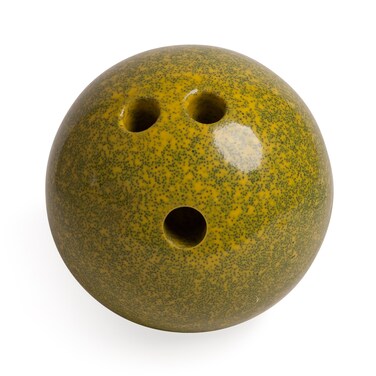 Champion Sports Rubberized Plastic Bowling Ball  5 LB Marbled Yellow