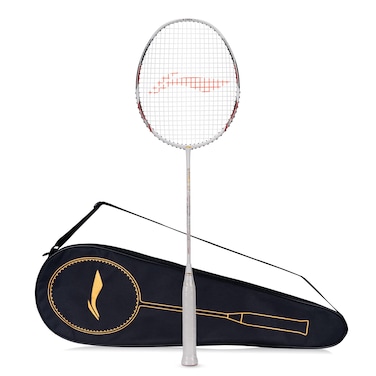 LiNing GForce X5 Carbon Fibre Badminton Racket with Free Full Cover82 Grams 28 Lbs WhiteRed