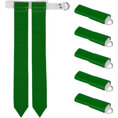 Crown Sporting Goods 6Pack Flag Football Team Set  6 Belts with 12 Flags Plus Accessories