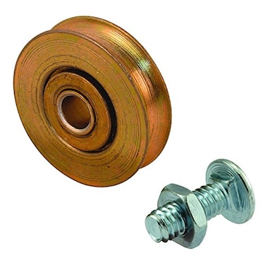 PrimeLine Products D 1502 Roller 114 in Outside Diameter Steel wBall Bearings Concave Edge WheelBrass