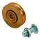 PrimeLine Products D 1502 Roller 114 in Outside Diameter Steel wBall Bearings Concave Edge WheelBrass