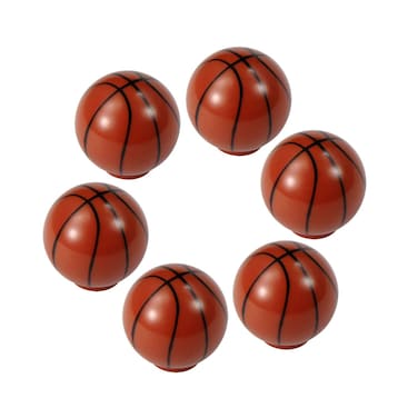 ZILucky Basketball Drawer knobs Ball Sports Party Theme Children and Baby Home Decor Drawer Pulls Handles for Dresser Cupboard Wardrobe Cabinet Kitchen Knobs Pack of 6 Basketball