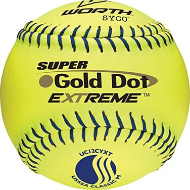 Worth  Slowpitch Softballs  USSSA Approved  12 Count  Multiple Options