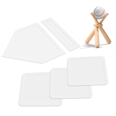 AVCMOTO Baseball  Softball 5 Piece Base Set 1 Piece Baseball Stand Baseball Holder Portable Baseball Bases Rubber Field Bases for Kids  Adults