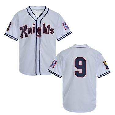 Rainbow Hawk Mens Roy Hobbs New York Knights The Natural Movie Baseball Jerseys