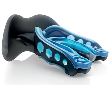 Shock Doctor Gel Max Lip Guard Convertible Mouthguard Blue and Black Youth