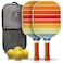 Tora Pickleball  USA Pickleball Approved  Textured Carbon Fiber Surface  Pickleball Paddles Set with Bag and Balls  Pickleball Paddles Set of 2