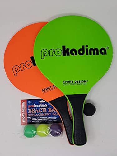 Pro Kadima Paddle Raquet Ball SetSolid ColorsBundle Pack 4balls Included