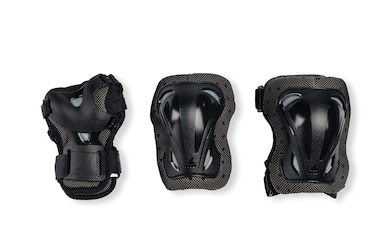 Rollerblade Skate Skategear Junior 3 Pack Gear Knee Elbow Pads and Wrist Guards Multi Sport ProtectionYouth Black