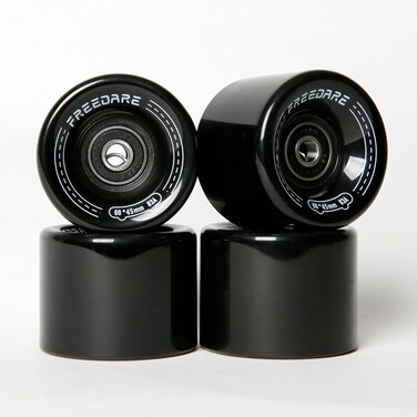 FREEDARE Skateboard Wheels 60mm 83a with Bearings and Spacers Cruiser Wheels Pack of 4