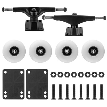 TLHB Skateboard TruckSkateboard Wheels 52mm Suitable for SkateboardersFits 758 DeckSkateboard BearingsSkateboard PadsDurable Skateboard Hardware Combo Starter Kit