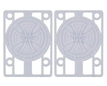 Independent Trucks Skateboard Risers 18 White Pair Riser Pads Hard
