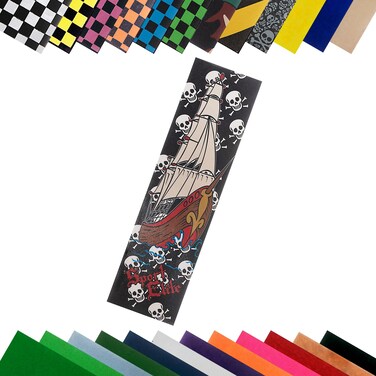 TURBO 9 x 33 Inch Skateboard Grip Tape Sheet Pirate