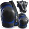 SKATEWIZ Roller Skate Protection for Children and Adults for Skateboard BMX Bicycle  Smash  Roller Skates 6 pcs  Childrens Skate Knee Pad