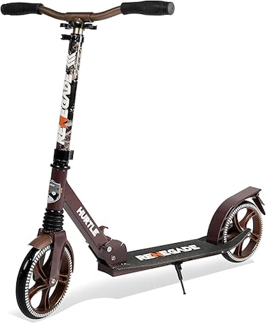 Hurtle Renegade Kick Scooters for Kids Teenagers Adults 2 Wheel Kids Scooter with Adjustable TBar Handlebar  Alloy AntiSlip Deck  Portable Folding Scooters for Kids with Carrying Strap