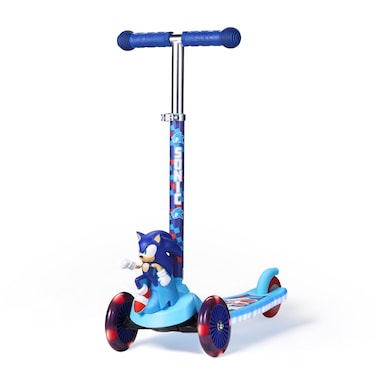 Kick Scooter for Kids SelfBalancing 3 Wheeled Scooter with Light Up Wheels  Deck Extra Wide AntiSlip Deck Rear Brake Lean to Steer Lightweight Design for Kids 3 and Up 75 LB Limit