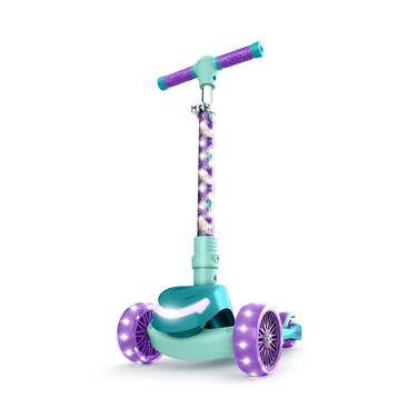 Jetson Disney Kids Kick Scooter LED Lights on Stem  LightUp Wheels Lightweight Frame HeightAdjustable Handlebar LeantoSteer System EasyFold Mechanism