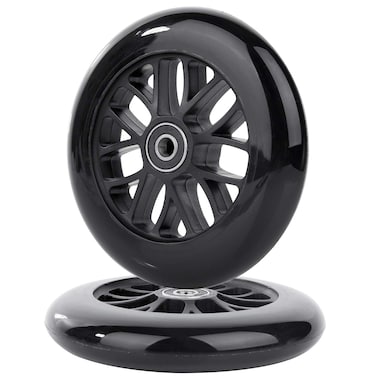 AOWISH 2Pack 125 mm Scooter Wheels 125mm Kick Scooters Replacement Wheel with Bearings ABEC9 for Razor A3 Kick Scooters Black Wheel Gray Hub