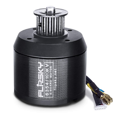 Flipsky Brushless Sensored Motor with Pulley for Electric BikeSkateboard BLDC Belt Motor 6354 190KV 2450W Shaft 8mm High Efficiency Esk8 Motors with High Torque 7Nm Dustproof Motor eBike Motor