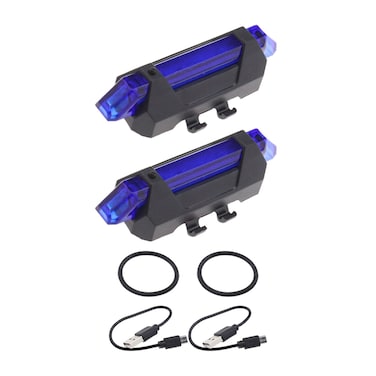 Create idea 2PCS Warning LED Strip Flashlight Bar Lamp Compatible with Xiaomi m365 pro 1s pro2 Electric Scooter Night Cycling Safety Decoration Light Scooter Parts Blue