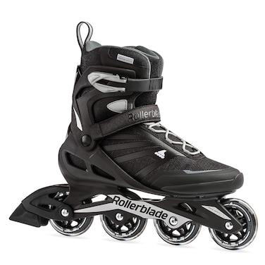 Rollerblade Zetrablade Mens Adult Fitness Inline Skate Black and Silver Performance Inline Skates
