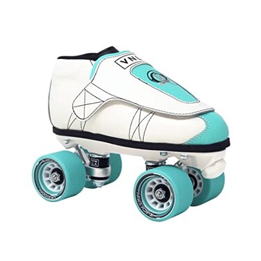 VNLA Junior Lagoon Jam Skates for Men and Women  Indoor Unisex Roller Skates for Tricks and Jam Skating WhiteAqua