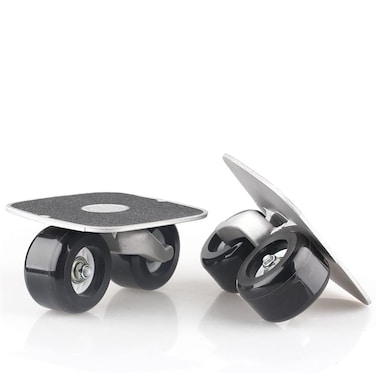 JINCAO Black Portable Roller Road Drift Plate Skates AntiSlip Board Aluminum Truck with PU Wheels with ABEC7 608 Bearings