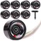 Nezylaf 8 Pack 65  36mm 78A Quad Roller Skate Wheels with MultiFunction Portable Skateboard T Tool for Double Row SkatingReplacment Accessories Suitable for Outdoor or Indoor
