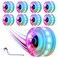 Nezylaf 8 Pack 78A Light up Roller Skate Wheels 32  5836  65mm Skate Wheels with Abec9 Bearings Installed for Indoor or Outdoor Double Row Skating and Skateboard Accessories