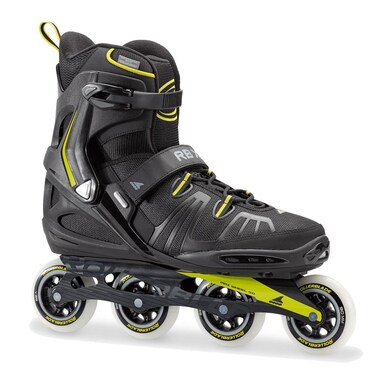Rollerblade RB XL Mens Adult Fitness Inline Skate Black and Lime High Performance Inline Skates