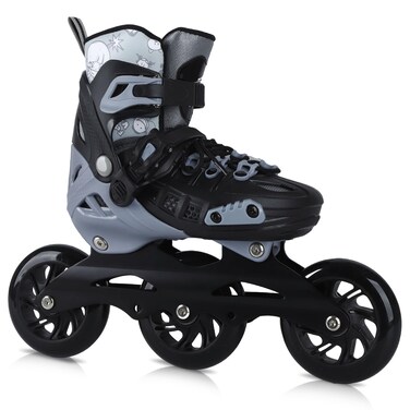 VEZLOPUS Inline Skates 3 Wheels 100mm  4 Sizes Adjustable Inline Speed Skates for Kids Teens Adults Men Women  Professional Outdoor Fitness Performance Inline Skates