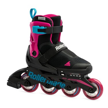 Rollerblade Rollerblade Microblade Free 3WD Kids Size Adjustable Inline Skate Black and Pink High Performance Inline Skates RB SKATES