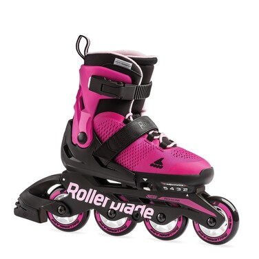 Rollerblade Microblade Girls Adjustable Fitness Inline Skate Pink and Bubble Gum Junior Youth Performance Inline Skates