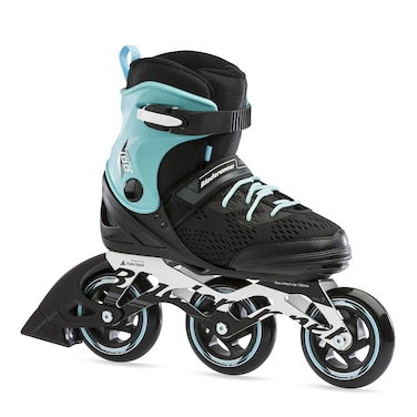 Bladerunner by Rollerblade Formula 100 Womens Adult Fitness Inline Skate Black and Light Blue Inline Skates