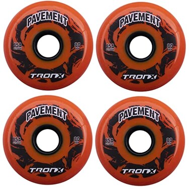TronX Outdoor Asphalt Pavement 85A Inline Roller Hockey Wheels 4 Pack