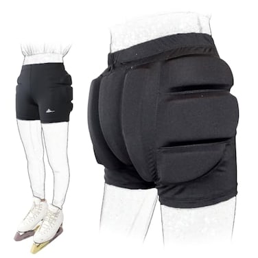 Skating Spirit Padded Shorts Protective Crash Pants Tailbone Hip Butt Pad for Ice Figure Roller Skating Skateboarding Skiing Snowboarding