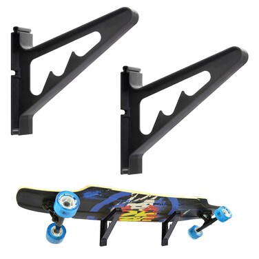 MINDACTION Skateboard Wall Mount Rack Board Display Wall HolderAdjustable Storage Layers Space Saving DesignVersatile Wall Rack for Longboards Scooters Snowboards Skis