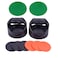 Air Hockey Pushers and Air Hockey Pucks 2PCS Striker with 2PCS Plastic Pucks and 2PCS Logoed Aluminum Pucks