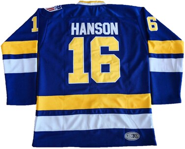 Men Hanson Brother 16 Jack 17 Steve 18 Jeff Charlestown Chiefs Stitched Movie Hockey Jerseys