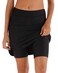 MAXE Womens Athletic High Waisted Sun Protection Capris UPF 50 Skirted Brief Skirt Swim Black Medium