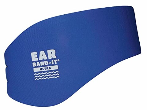 Ear BandIt Ultra Swimming Headband Keep Water Out Hold Earplugs in Doctor Recommended Large Ages 8Adult Blue