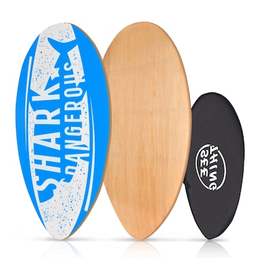seething 35 Inch Skimboard with High Gloss Coat Wood Skim Board for BeginnersKids Teenagers Adults and All Skimming