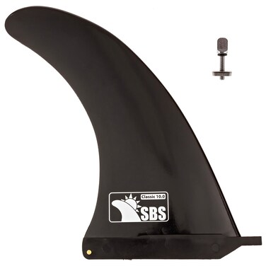 SBS 10 Surf  SUP Fin  Free No Tool Fin Screw  10 inch Center Fin for Longboard Surfboard  Paddleboard