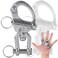 Faneta Stainless Steel 316 Swivel Eye Snap Shackle  Marine Grade Quick Release Jaw Swivel Sailboat Shackles  Marine Boat Sailing Rigging  for SCBA Mask  Spinnaker Halyard  Pack of 2